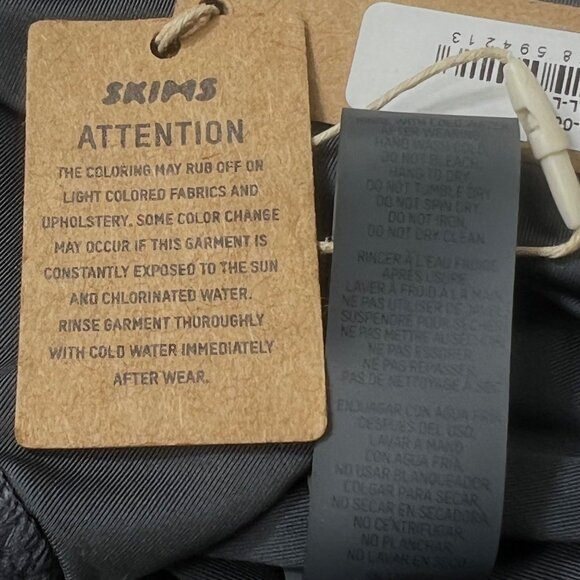 SKIMS Swim One Shoulder Monokini Gunmetal Womens Large - Picture 11 of 12